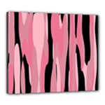 Black and pink camo abstract Canvas 24  x 20 