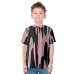 Pink and Black Camouflage Abstract Kid s Cotton Tee