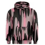 Pink and Black Camouflage Abstract Men s Pullover Hoodie