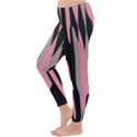 Pink and Black Camouflage Abstract Winter Leggings  View2