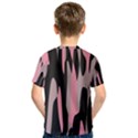 Pink and Black Camouflage Abstract Kid s Sport Mesh Tee View2