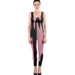 Pink and Black Camouflage Abstract OnePiece Catsuit