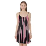 Pink and Black Camouflage Abstract Satin Night Slip