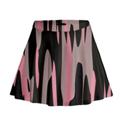 Pink And Black Camouflage Abstract Mini Flare Skirt by TRENDYcouture