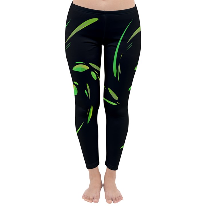 Green Twist Winter Leggings 