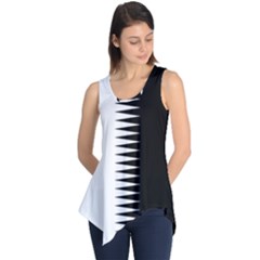 Black And White  Sleeveless Tunic