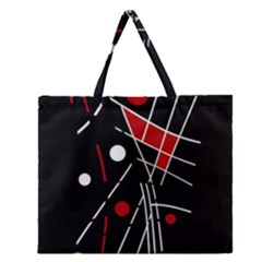 Artistic Abstraction Zipper Large Tote Bag by Valentinaart