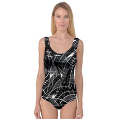 Gray Abstraction Princess Tank Leotard  by Valentinaart