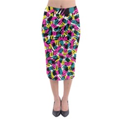 Kate Tribal Abstract Midi Pencil Skirt