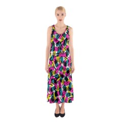 Kate Tribal Abstract Sleeveless Maxi Dress