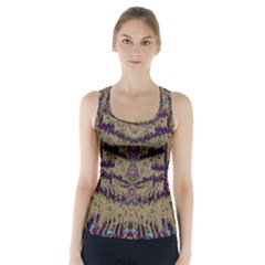 Lace Landscape Abstract Shimmering Lovely In The Dark Racer Back Sports Top by pepitasart
