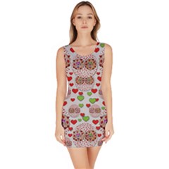 Love Bunnies In Peace And Popart Sleeveless Bodycon Dress by pepitasart