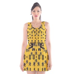  Disco Dancing In The  Tribal Nature  Scoop Neck Skater Dress by pepitasart