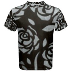 Black Flower Men s Cotton Tee