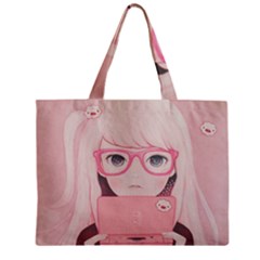 Gamegirl Girl Zipper Mini Tote Bag by kaoruhasegawa