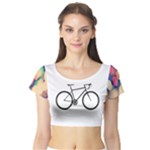 Bike Short Sleeve Crop Top (Tight Fit)