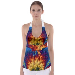 Amazing Special Fractal 25a Babydoll Tankini Top by Fractalworld