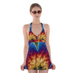 Amazing Special Fractal 25a Halter Swimsuit Dress by Fractalworld