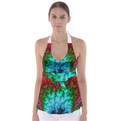 Amazing Special Fractal 25b Babydoll Tankini Top by Fractalworld