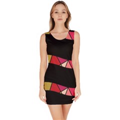 Abstract Waves Sleeveless Bodycon Dress