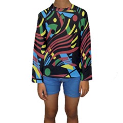 Optimistic Abstraction Kid s Long Sleeve Swimwear by Valentinaart