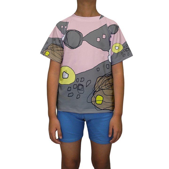 Decorative abstraction Kid s Short Sleeve Swimwear