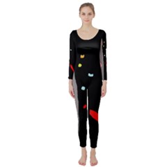 Crazy Abstraction Long Sleeve Catsuit by Valentinaart