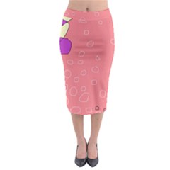Pink Abstraction Midi Pencil Skirt by Valentinaart