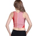 Red and pink lines Racer Back Crop Top View2