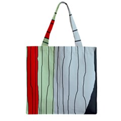 Decorative lines Zipper Grocery Tote Bag