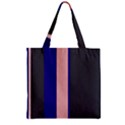 Purple, pink and gray lines Zipper Grocery Tote Bag View1