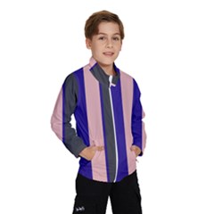 Purple, Pink And Gray Lines Wind Breaker (kids) by Valentinaart