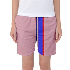 Pink Elegant Lines Women s Basketball Shorts by Valentinaart