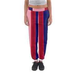 Pink And Blue Lines Women s Jogger Sweatpants by Valentinaart