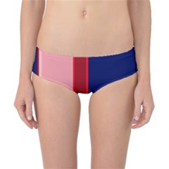Pink And Blue Lines Classic Bikini Bottoms by Valentinaart
