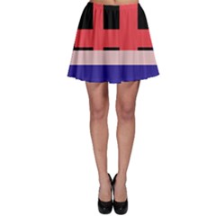 Red Abstraction Skater Skirt by Valentinaart