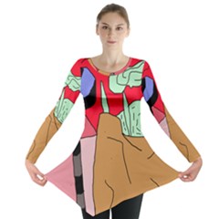 Imaginative Abstraction Long Sleeve Tunic  by Valentinaart
