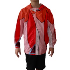 Red Landscape Hooded Wind Breaker (kids) by Valentinaart