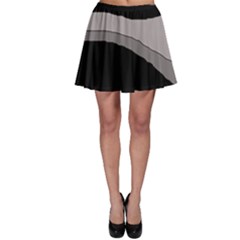 Black And Gray Design Skater Skirt by Valentinaart