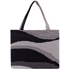 Black And Gray Design Mini Tote Bag by Valentinaart