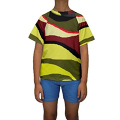 Decorative Abstract Design Kid s Short Sleeve Swimwear by Valentinaart