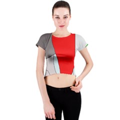 Colorful Abstraction Crew Neck Crop Top by Valentinaart