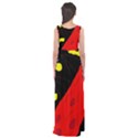 Red abstraction Empire Waist Maxi Dress View2