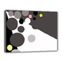 Gray, yellow and pink dots Canvas 16  x 12  View1