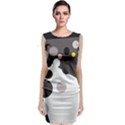 Gray, yellow and pink dots Classic Sleeveless Midi Dress View1