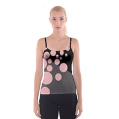 Pink Dots Spaghetti Strap Top by Valentinaart