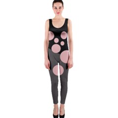Pink Dots Onepiece Catsuit by Valentinaart