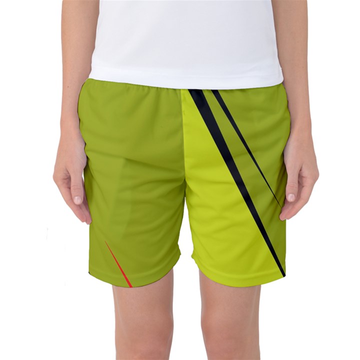 Yellow elegant design Women s Basketball Shorts