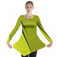 Yellow Elegant Design Long Sleeve Tunic  by Valentinaart
