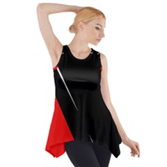 Black And Red Design Side Drop Tank Tunic by Valentinaart